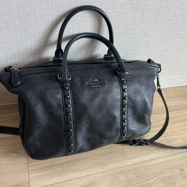 希少✨OLD COACH Tote bag one shoulder USA OLD COACH Vintage Shoulder Tote Bag Leather 4140 Black Used