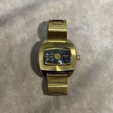 citizen independent 00s y2k watch 腕時計 Y2k Streetwear Style Silver 2000s Teardrop Watch with Blue