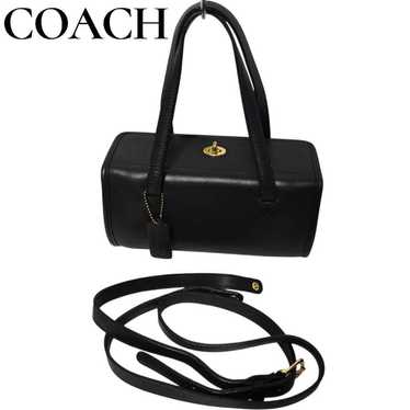 バッグ coach leather 2way hand bag vintage Vintage Coach Bag. Black Leather Two Strap Adjustable Hobo