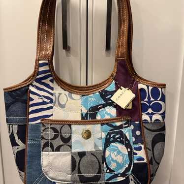 バッグ coach patchwork denim Coach Patchwork Denim Exterior Medium Bags & Handbags for