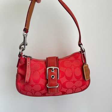 バッグ COACH HAMPTONS DEMI BAG RED 7785 COACH HAMPTONS DEMI BAG RED 7785