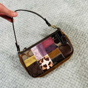 【美品】COACH Patchwork Mini Pouch Bag Y2K Vintage COACH Patchwork Mini Pouch Handbag