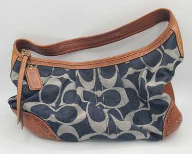 バッグ Coach Ergo Signature C Canvas Denim Bag Coach denim ergo signature - Gem
