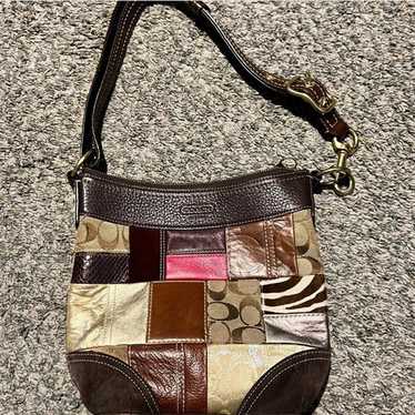 バッグ COACH archive patchwork leather bag y2k Coach Y2K Restored Holiday Patchwork Bleecker Duffle Leather