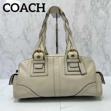 バッグ vintage COACH Boston handbag leather COACH Mini Boston Hand Bag Leather Red Pink Shoulder Small