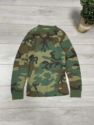 トップス supreme hanes camo thermal top Supreme/Hanes Thermal Crew Camo – blueandcream