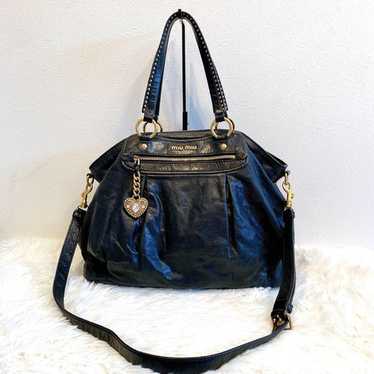 バッグ 00s archive miumiu leather studs bag Miu miu handbag studded - Gem