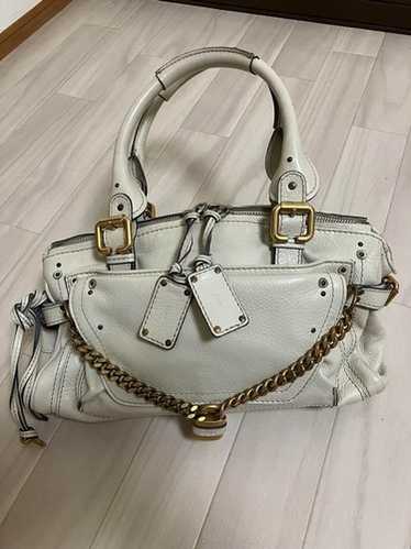 Chloé パディントン ホワイト Chloe White Leather Paddington Pocket Shoulder Bag