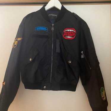 00s～　STUSSY MA-1 BOMBER JACKET 　BLACK Stussy - BLACK REVERSIBLE BOMBER JACKET – LE LABO STORE