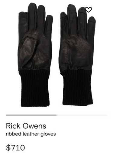 Rick owens leather gloves - Gem