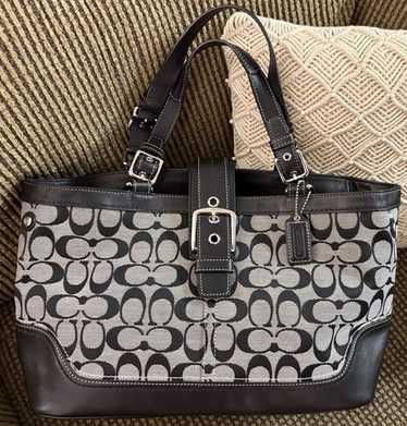 バッグ coach hampton signature callyall tote Coach~vintage~hamptons signature carryall - Gem
