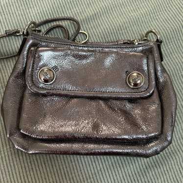 バッグ Coach Poppy Silver Ocelot Shoulder Bag Coach poppy Silver sequin Shoulder/ Crossbody bag vintage