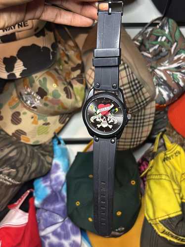 ED HARDY ガラス時計 Ed Hardy Men's Brushed Silver Metal Strap Watch 52mm