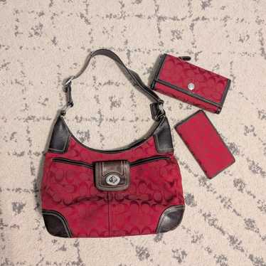 極美品　Coach Hobo Signature Bag Red s-l400.jpg