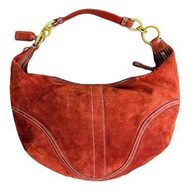 バッグ Coach Vtg y2k Hobo Bag Burgundy Suede Vintage Y2k Coach Burgundy Suede Soho Shoulder Buckle Bag