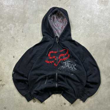 90s　FOX RACING　カモフラージュ　ジップパーカー　Y2K　グランジ フォックス - 90s FOX RACING カモフラージュ ジップパーカー