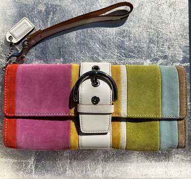 vintage coach old Suede soho アクセサリーポーチ vintage coach old Suede soho アクセサリーポーチ