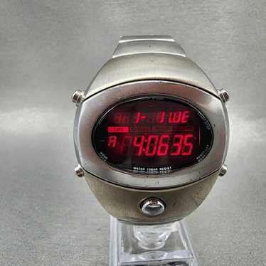 【液晶良好】ALBA SPOON　INGOT　W626-4070　ブラックy2k RARE VINTAGE 90S ALBA SPOON TITANIUM INGOT DIGITAL WATCH