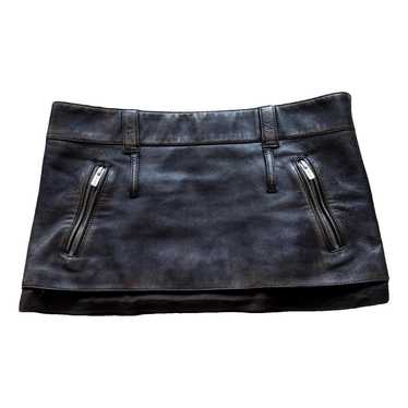 スカート MIU MIU Leather Skirt Miu Miu Leather Midi Skirt | Brown | FARFETCH BE
