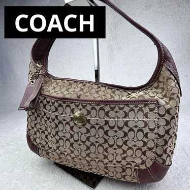 バッグ coach one shoulder brown signature 8K01 Coach 8K01 Beige Signature C Demi Shoulder Bag – Rediscover