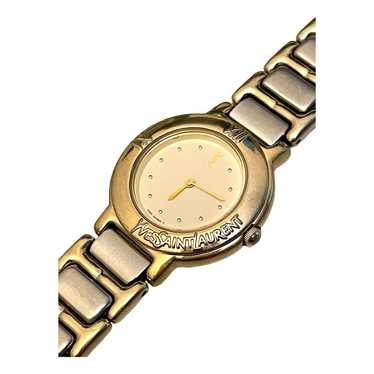 Yves Saint Laurent　Watches uartz　61286★ Yves Saint Laurent 1990s Black Dial Two Tone Watch – Lorinaté