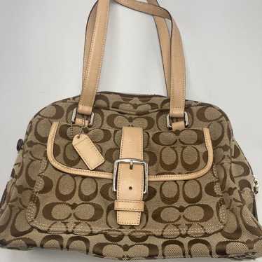 美品✨ COACH 4253 Signature 2way Boston Bag Coach Signature Mini Boston style two way bag with Gold