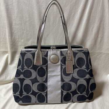 希少✨COACH Y2K Denim Signature Tote Bag Y2k coach denim - Gem