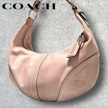【美品】Coach Pink Salmon Hobo Shoulder Bag Coach Madison Salmon Pink Pebble Leather Hobo Shoulder Bag