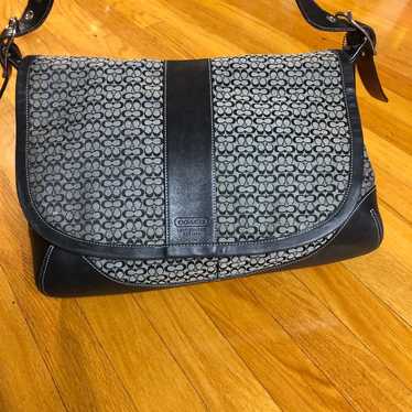 美品✨vintage coach oldコーチsoho ショルダー y2k✨ Coach 1463 Vintage Black Soho Flap Y2K Signature C Canvas