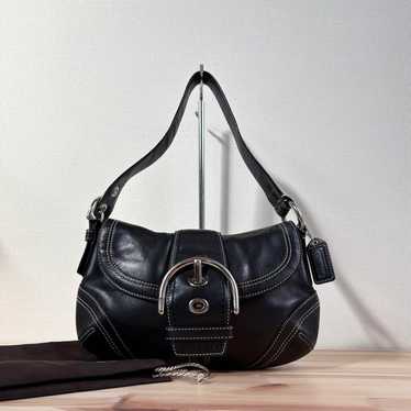COACH SOHO ブラックレザー ハンドバック COACH Soho bag in regenerative leather CR699 Black Outlet