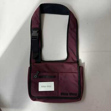 バッグ Unused miumiu archive logo sling Miu Miu Archive FW 1999 Vintage Semi Shoulder Crossbody Bag