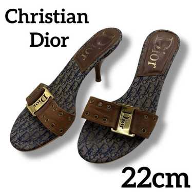 クリスチャンディオール　ミュール　CDロゴ　メタルアイレット　サイズ35.5 クリスチャンディオール ミュール CDロゴ メタルアイレット