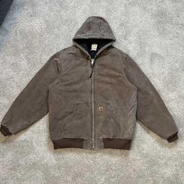 vintage 90s J130 SDL カーハート アクティブジャケット M USA製 90s Carhartt Blanket Lined Denim Active Jacket 紺 M