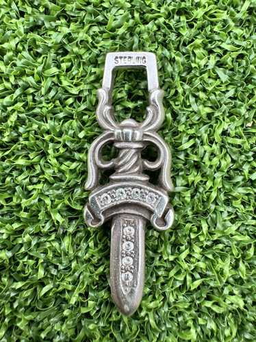 クロムハーツネックレス Large Dagger Pendant Silver Chrome Hearts Large Dagger Pendant Ball Chain Sterling