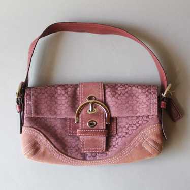 COACH コーチ SOHO ソーホー Suede Bag バッグ Purple COACH コーチ SOHO ソーホー Suede Bag バッグ Purple