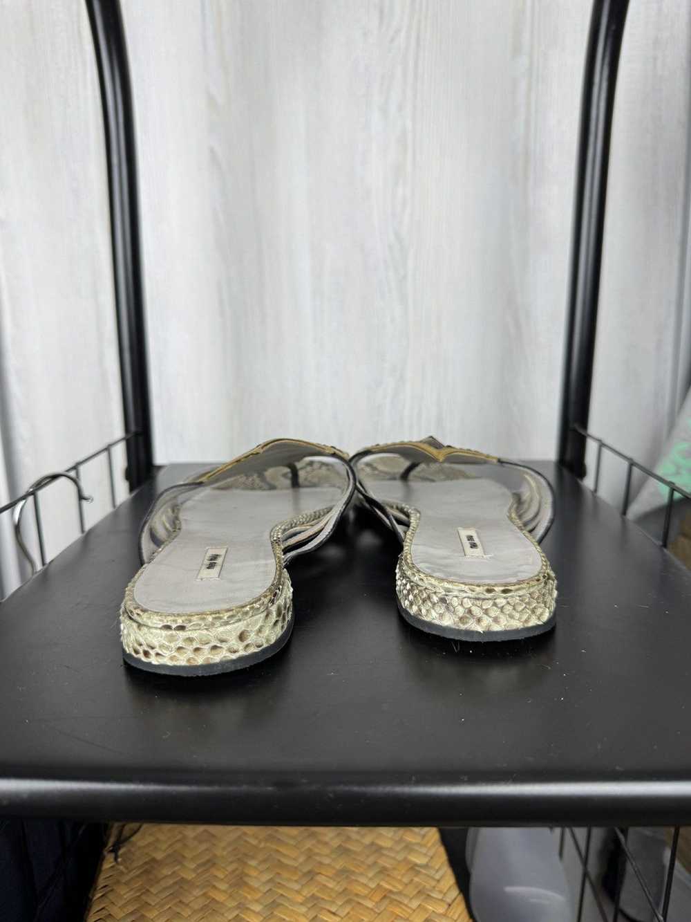 Miu Miu Miu Miu Lizard snake leather and suede sa… - image 12