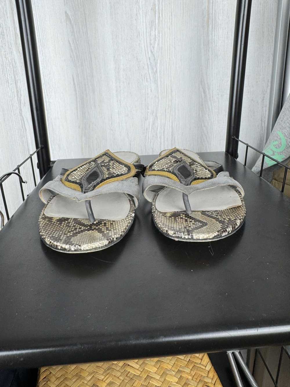 Miu Miu Miu Miu Lizard snake leather and suede sa… - image 7