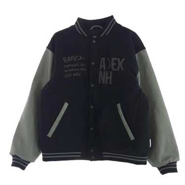 ジャケット・アウター A BATHING APE NEIGHBORHOOD varsityjacket Blue/Black Bape Neighborhood Varsity Jacket