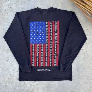 Chrome Hearts USA FLAG 長袖カットソー ブラック Chrome Hearts USA FLAG 長袖カットソー ブラック Chrome Hearts
