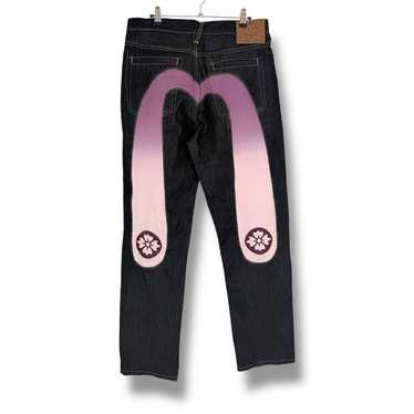 EVISUデニム W33L32 ピンク EVISU OSAKA Daicock Print Relax Fit Jeans