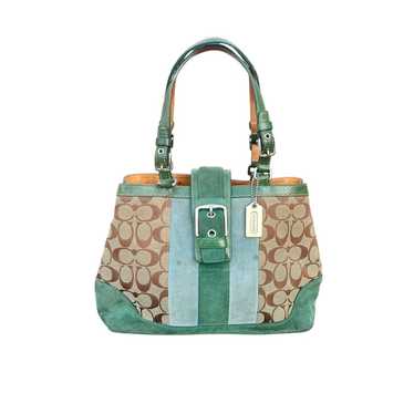Purse coach green suede - Gem