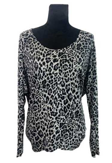 Express Oversized Leopard Print Draping Open Back… - image 1