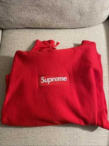 supreme hoodie red box logo medium - Gem