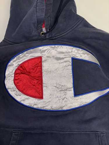 トップス Supreme Champion Hooded Sweatshirt Navy Buy Supreme x Champion Label Hooded Sweatshirt 'Navy