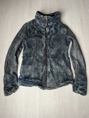 安00s julius ninja cowl neck denim jacket JULIUS 12oz DENIM JACKET （DARK BROWN） - Osaka / Kyoto