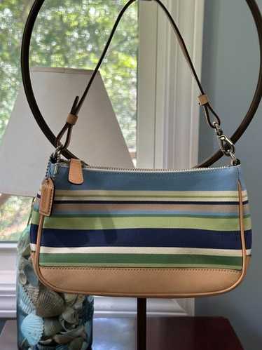 バッグ COACH Baguette Hampton Semi Demi Bag Y2K Coach 6094 Hampton Demi Shoulder Bag Pink Jacquard Leather