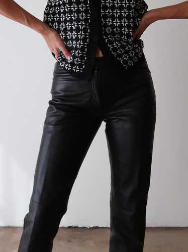 パンツ 80s~ leather pants Vintage 80s Black Leather Pants, Vintage High Waist Leather