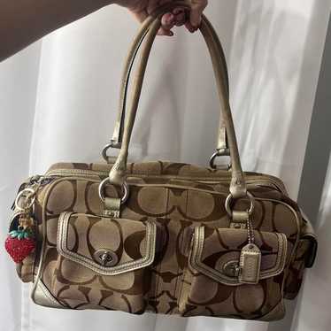 バッグ Vintage Coach Gallery Pocket Satchel Bag Coach gallery pocket tote - Gem