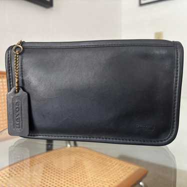 バッグ Vintage Coach Chunky Case makeup Pouch Vintage Coach New York Chunky Case Leather Makeup Kit Pouch