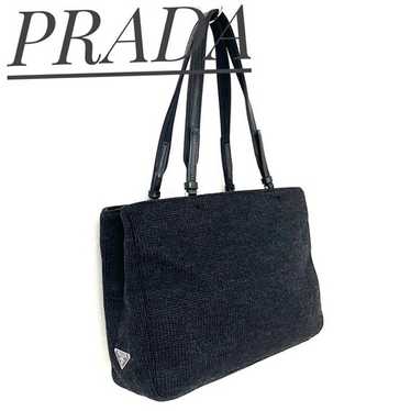 バッグ PRADA knit tote bag black PRADA knit tote bag black